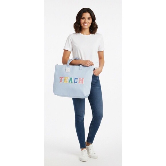 Unbranded Handbags - Women TEACHER Big BAG UTILITY WORK Zipper Laptop Daily Bag Matching Pouch 14x19